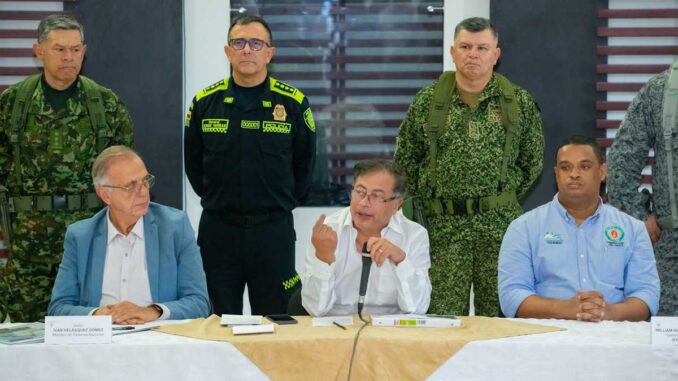 Gustavo Petro en consejo de seguridad en Quidó, Foto Presidencia