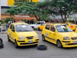 Taxistas en movilizaciones