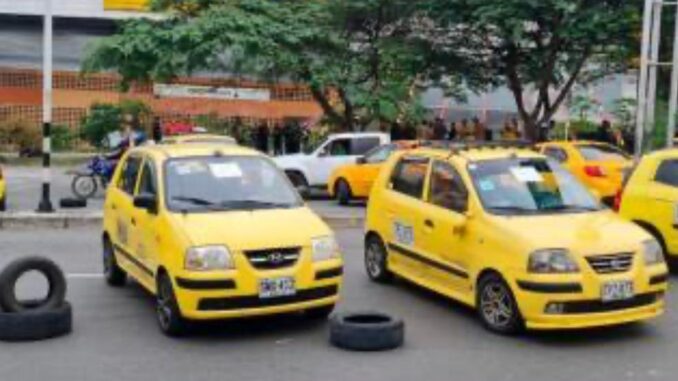 Taxistas en movilizaciones