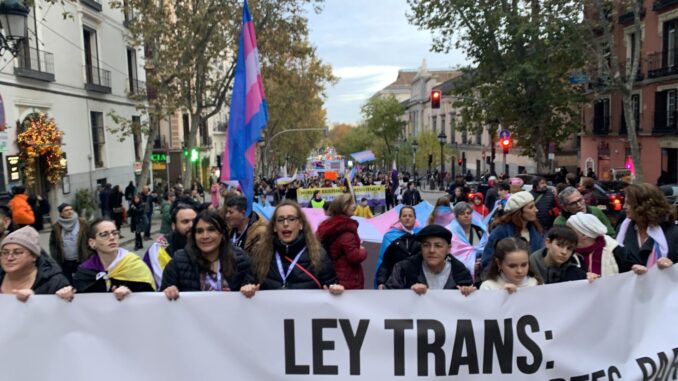 Manifestación hombres trans