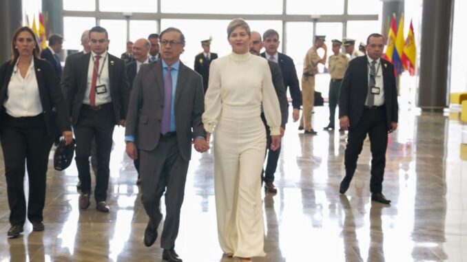 Presidente Gustavo Petro y la Primera Dama, Verónica Alcocer