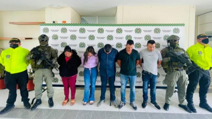 Integrantes de la organización delincuencial desarticulada en Cauca