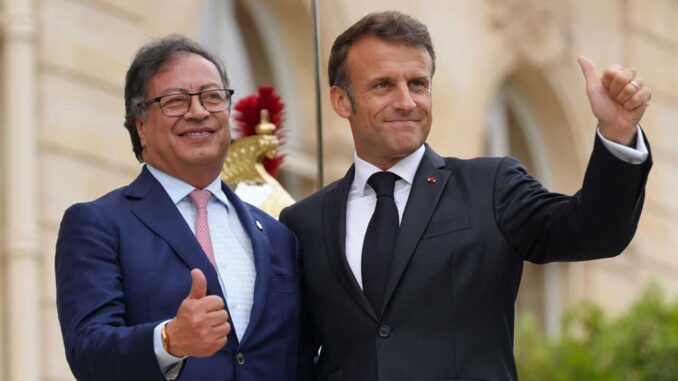 Presidente Gustavo Petro y Presidente de Francia, Emmanuel Macron
